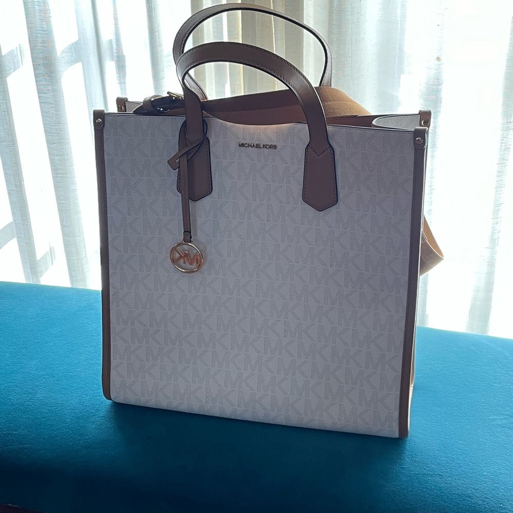 Michael Kors Cream and Brown Tote